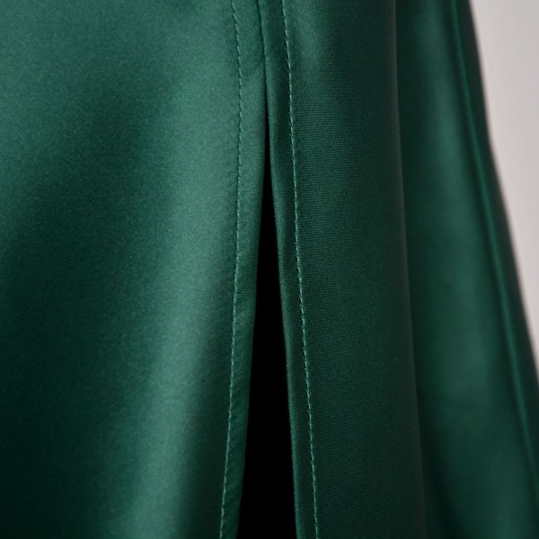 Women's High Waist Glossy Satin Skirt Slit