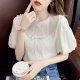 Top Puff Sleeve Solid Color Short-sleeved Shirt