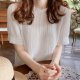 Women's Puff Sleeve Chiffon Short Sleeve Loose Western Style Shirt