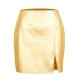 PU Split Leather Skirt Women's High Waist Zipper